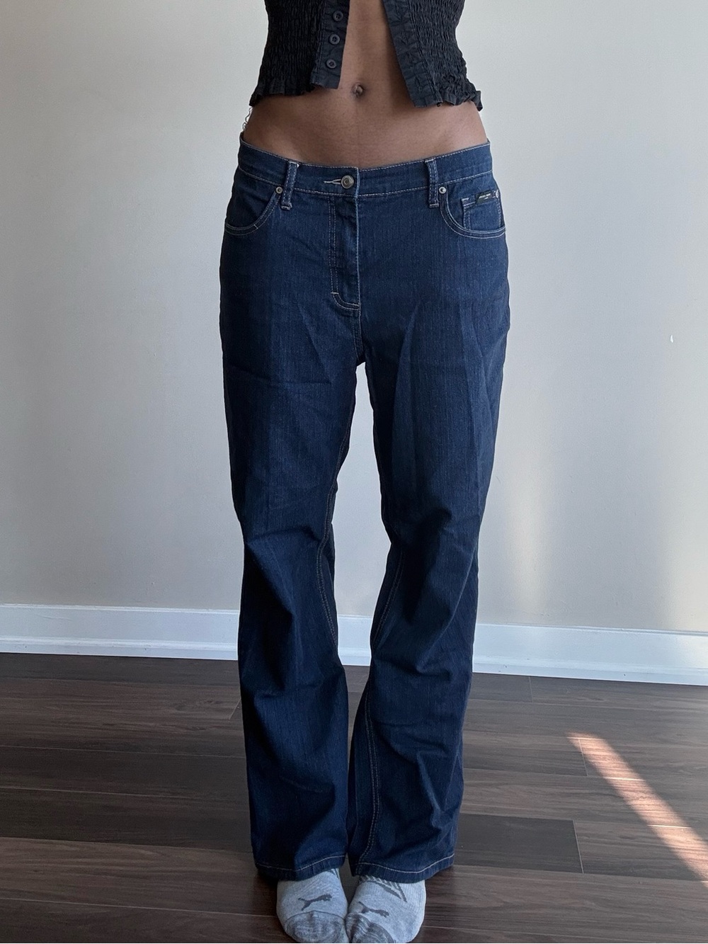 Women’s Dark Blue Straight-Leg Jeans